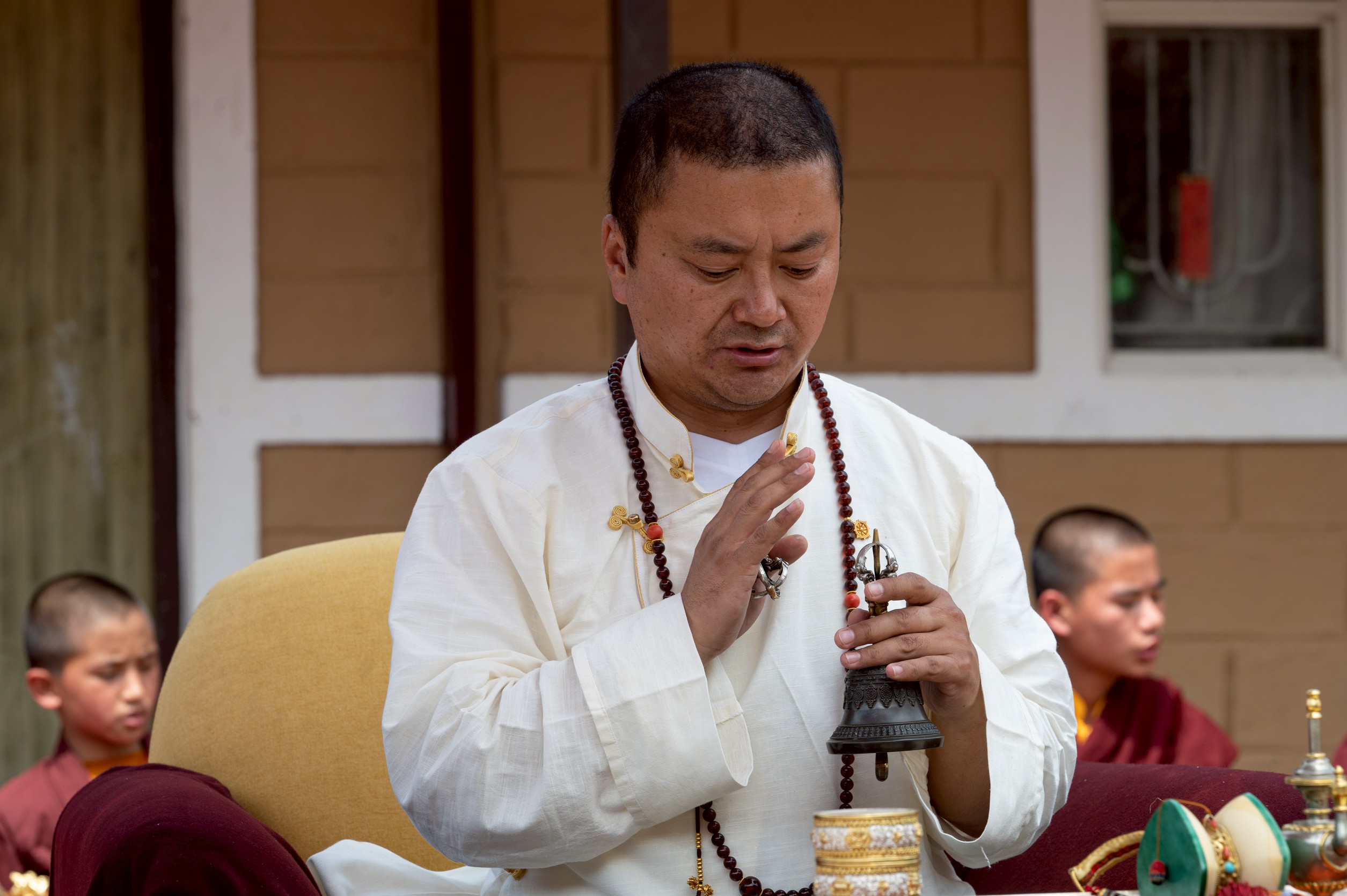 穢跡金剛火供,仁波切專注念誦。(攝影_林彥廷)